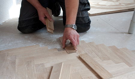 Pose de parquet par des professionnels à Tourcoing, Lille