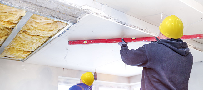 Pose de plafond en placo - isolation à Tourcoing